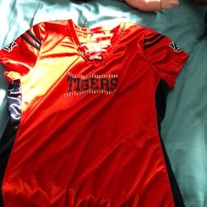 Bling girl cut Auburn Jersey!